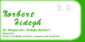 norbert hidegh business card